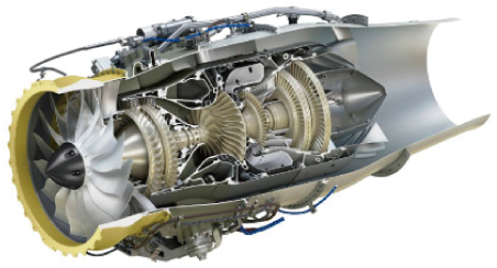 ジェットエンジン断面写真図